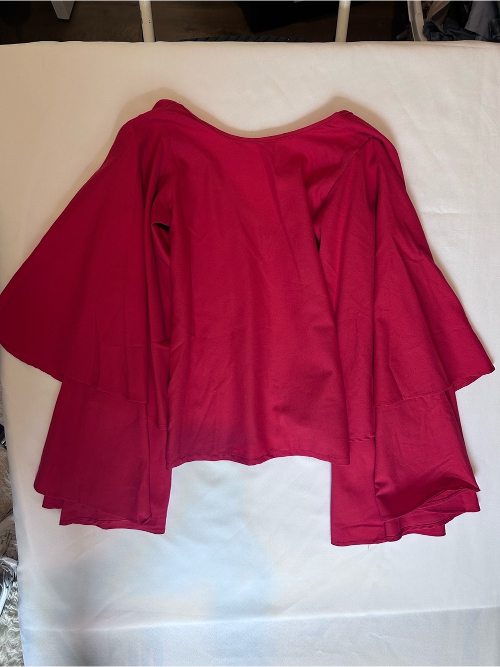Women’s Red Bell-Sleeve Blouse brand BooHoo